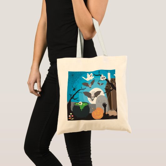 Tote Bag Scène d'Halloween (Devant (produit))