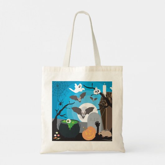 Tote Bag Scène d'Halloween (Dos)