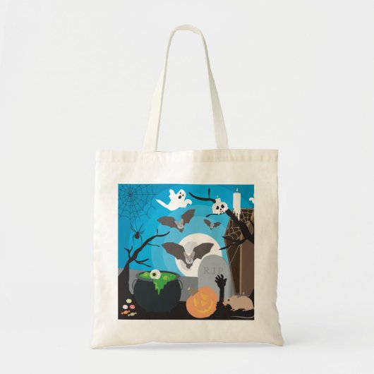 Tote Bag Scène d'Halloween (Devant)