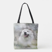 Tote Bag Scène d'hiver de Grands Pyrénées (Dos)