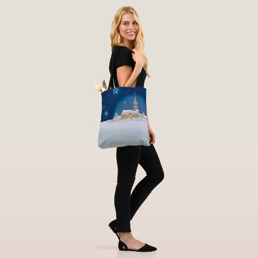 Tote Bag Scène d'hiver de Noël