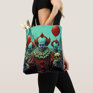 Tote Bag Scène d'horreur de clown déplaisant