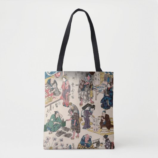 Tote Bag Scène du marché japonais (Devant)