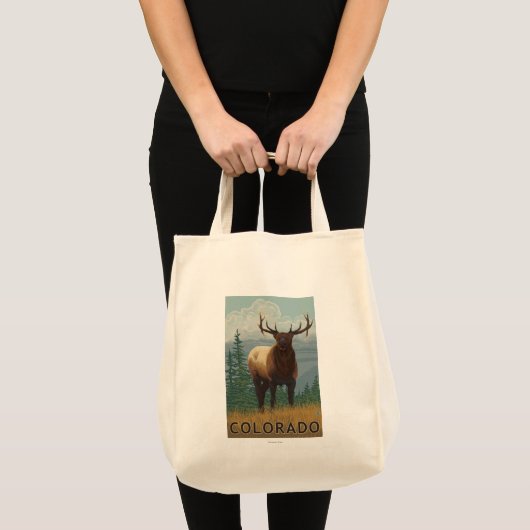 Tote Bag Scène Elk Colorado (Devant (produit))