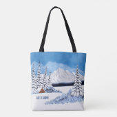 Tote Bag Scène hivernale enneigée (Dos)