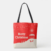 Tote Bag Scène minimaliste de la Nativité de Noël Joyeux (Dos)