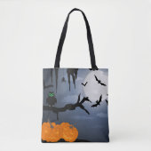 Tote Bag Scène nocturne d'Halloween éffrayante (Devant)