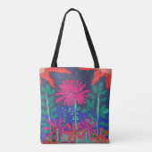 Tote Bag Scène nocturne du Jardin Flower (Dos)