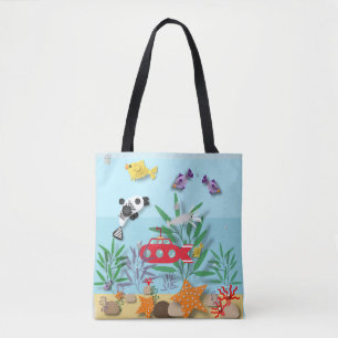 Tote Bag Scène sous-marine colorée