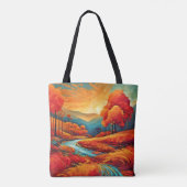 Tote Bag Scène vibrante de Fall River (Dos)