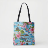 Tote Bag Scènes hawaïennes (Devant)