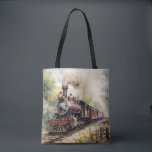 Tote Bag Scenic Landscape a Victorian Train<br><div class="desc">A lovely landscape with a Victorian train</div>