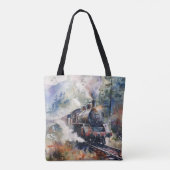 Tote Bag Scenic Landscape with Train (Dos)