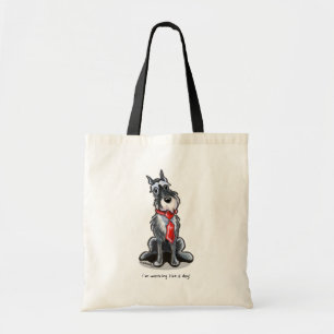 Tote Bag Schnauzer All Business Personnalisé
