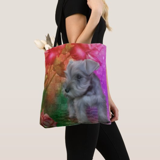 Tote Bag Schnauzer Chien Chien Chien Chien Animal Art (De près)