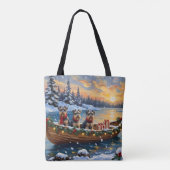 Tote Bag Schnauzer Christmas Boat Holiday (Dos)