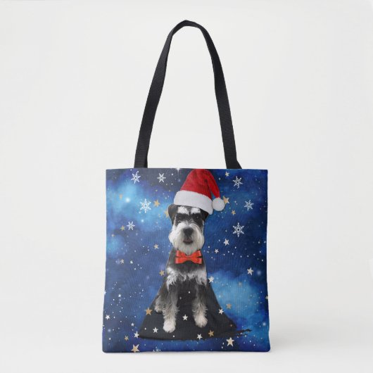 Tote Bag Schnauzer de Noël (Devant)