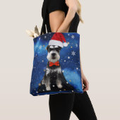 Tote Bag Schnauzer de Noël (De près)