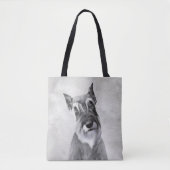 Tote Bag Schnauzer (Giant) Peinture - Chien Art (Devant)