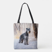 Tote Bag Schnauzer Laisser neiger Noël (Dos)