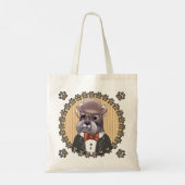 Tote Bag Schnauzer portant des lunettes (Dos)