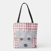 Tote Bag Schnauzer, sel et poivre, modernes (Dos)