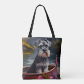 Tote Bag Schnauzer sur une pédale : une aventure Pittoresqu (Dos)