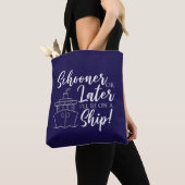 Tote Bag Schooner ou plus tard Nautique (De près)