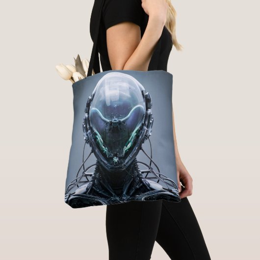 Tote Bag Sci fi Assassin Cyberpunk Hunter Droid (De près)