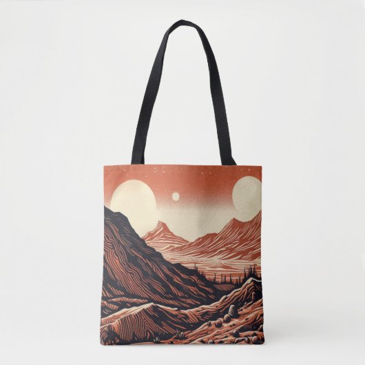 Tote Bag Sciage de paysage SF Mars 4 (Devant)