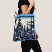 Tote Bag Sciage urbain futuriste SF 4 (De près)