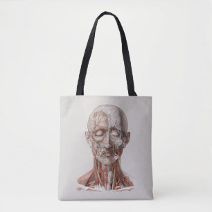 Tote Bag Science d'anatomie humaine vintage, tête gorge nez