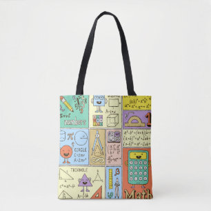 Tote Bag Science des mathématiques, bannières vintages colo