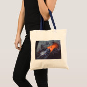 Tote Bag Science-fiction vintage, fusée lunaire décolle (Devant (produit))