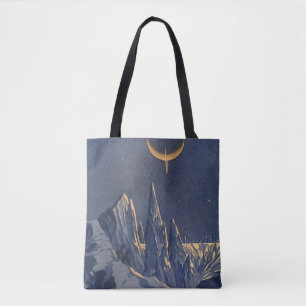 Tote Bag Science-fiction vintage, planète enneigée au clair