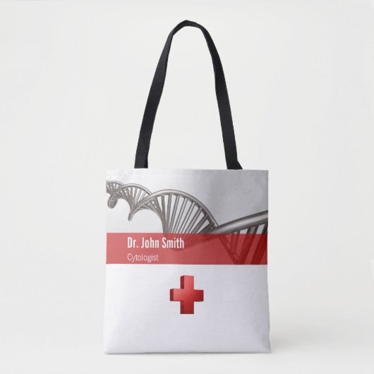 Tote Bag Science Médicale professionnelle ADN Strand Cross (Devant)