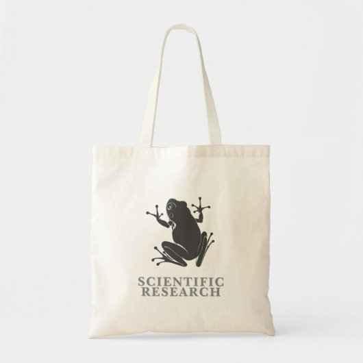 Tote Bag Scientific Research Frog Minimalist Graphic (Devant)