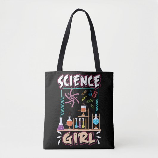 Tote Bag Scientifique de laboratoire en chimie des filles (Devant)