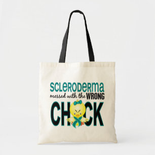 Tote Bag Sclérodermie salie avec le poussin faux
