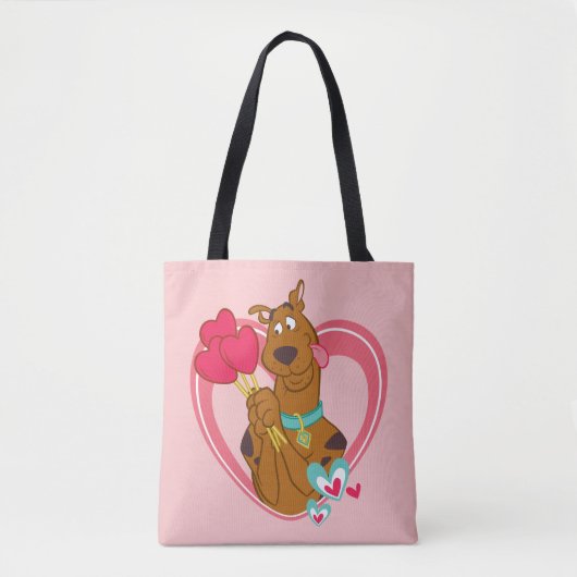 Tote Bag Scooby-Doo Holding Heart Lolipops (Devant)