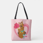 Tote Bag Scooby-Doo Holding Heart Lolipops (Dos)