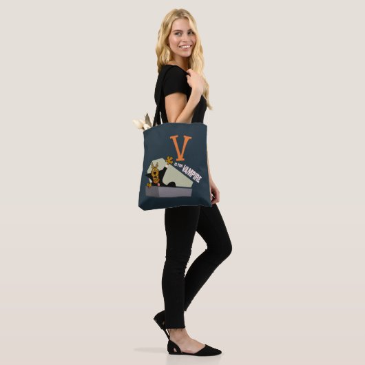 Tote Bag Scooby-Doo | V est pour Vampire (Sur le modèle)