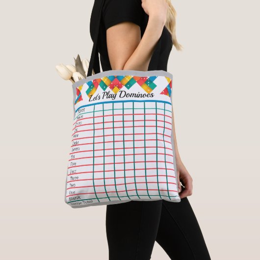 Tote Bag Scorepad "Jouons aux Dominos" (De près)