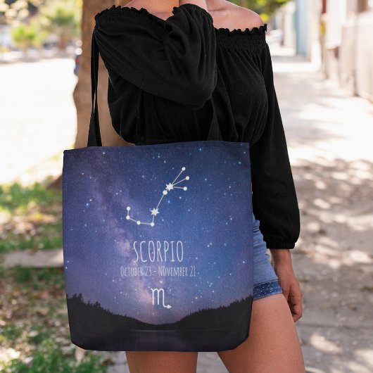 Tote Bag Scorpio | Constellation Zodiaque personnalisée