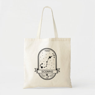 TOTE BAG SCORPIO DE CONSTELLATION DE BADGE ZODIAC