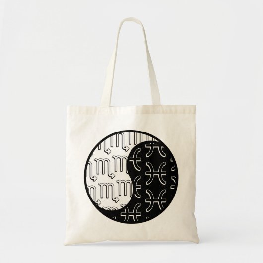 Tote Bag Scorpio Pisces yin yang couple zodiaque (Devant)