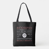Tote Bag Scorpio Sign of the Zodiac (Dos)