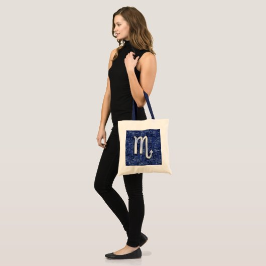 Tote Bag Scorpio Zodiac Symbole de Navy Blue Camo (Devant (modèle))