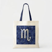 Tote Bag Scorpio Zodiac Symbole de Navy Blue Camo (Devant)