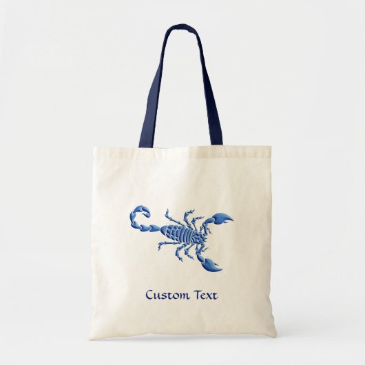Tote Bag Scorpion bleu (Devant)
